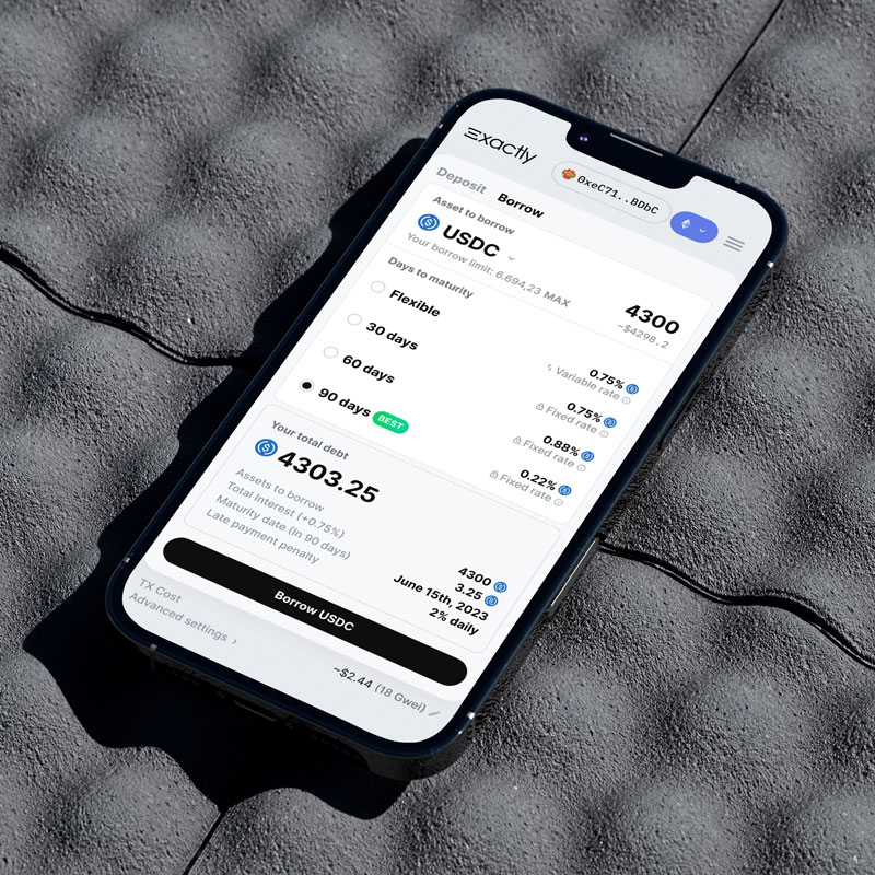 Exactly mobile app UI